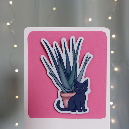 Aloe & Midnight - Sticker 🌿🐈⬛