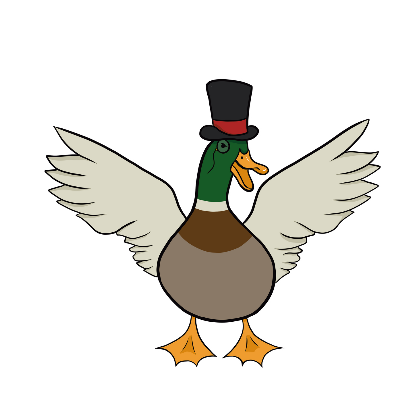 Monocle Duck – Sticker 🦆🎩🥐