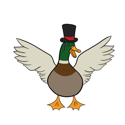Monocle Duck – Sticker 🦆🎩🥐