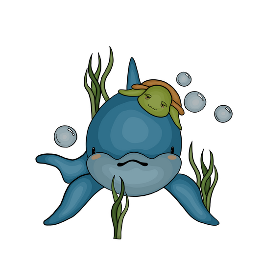 Nalu & Krötos – Sticker 🐬🐢✨